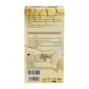 کاندوم مدل HONEY MILK بسته 12 عددی کلایمکس